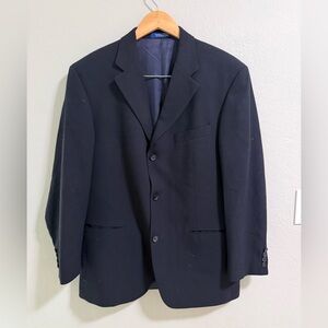 Portuguese Black Wool Sport Coat Blazer